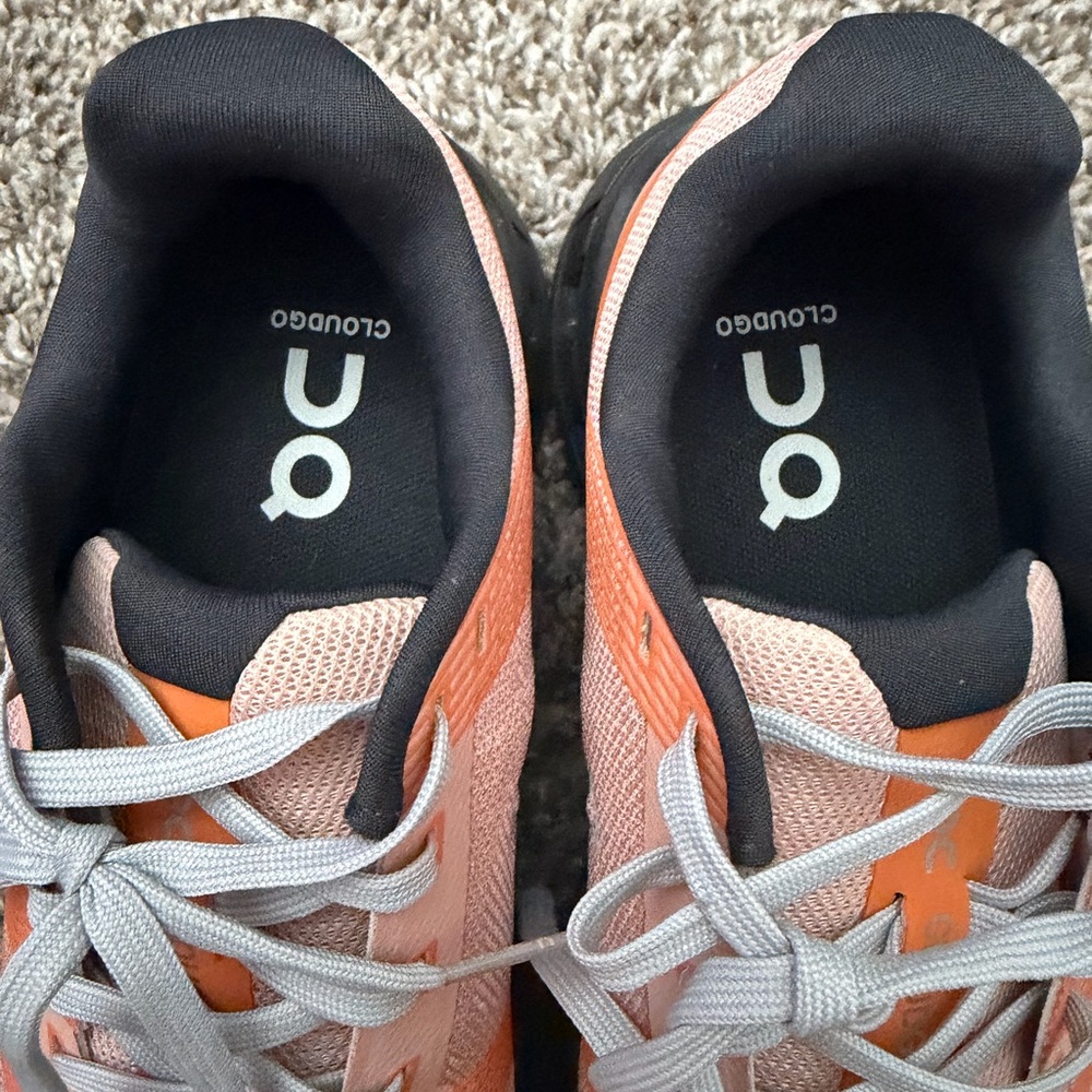 On Running Women's Athletic Shoes - Peach and Orange - Picture 5 of 7